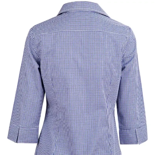 Picture of Winning Spirit, Ladies Gingham 3/4 Sleeve Shirt